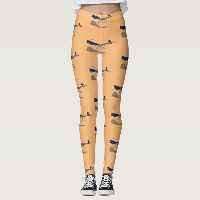 Leggings Ilustracion de pájaro personalizado de pista diver (Anverso)