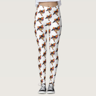 Leggings Ilustracion de pato de mandarina colorida