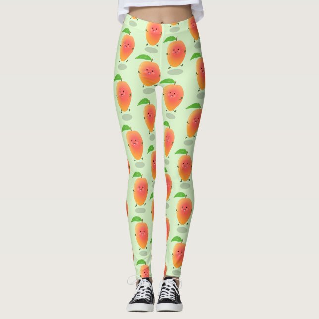 Leggings Ilustracion de personalizado amarillo de mango ale (Anverso)