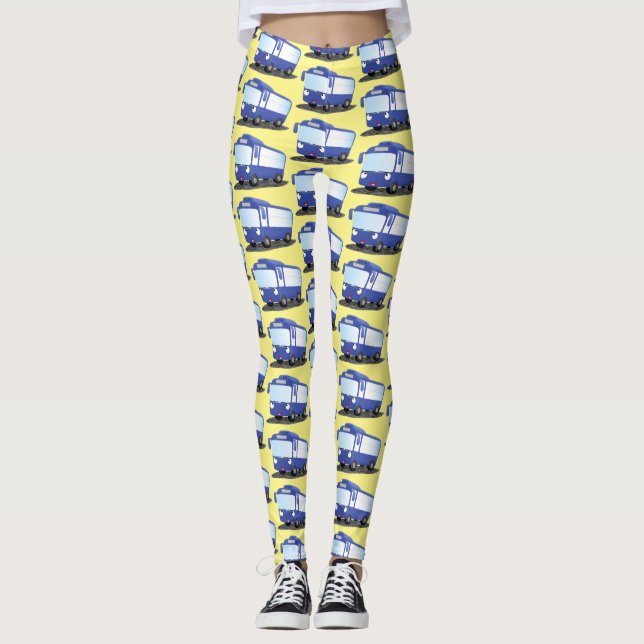 Leggings Ilustracion de personalizado de autobús moderno az (Anverso)