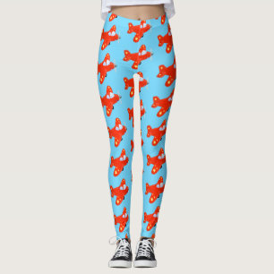 Leggings Ilustracion de personalizado de avión rojo con vue