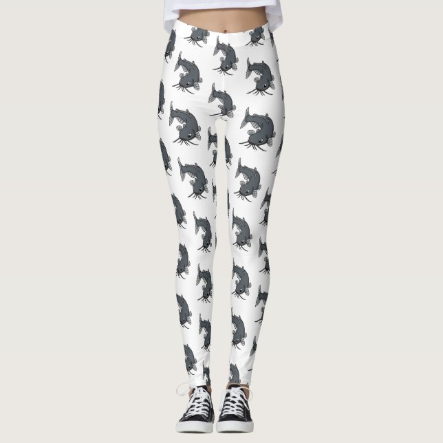 Leggings Ilustracion de personalizado de bagre cúbico (Anverso)
