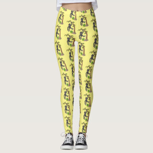 Leggings Ilustracion de personalizado de bebé gorila feliz