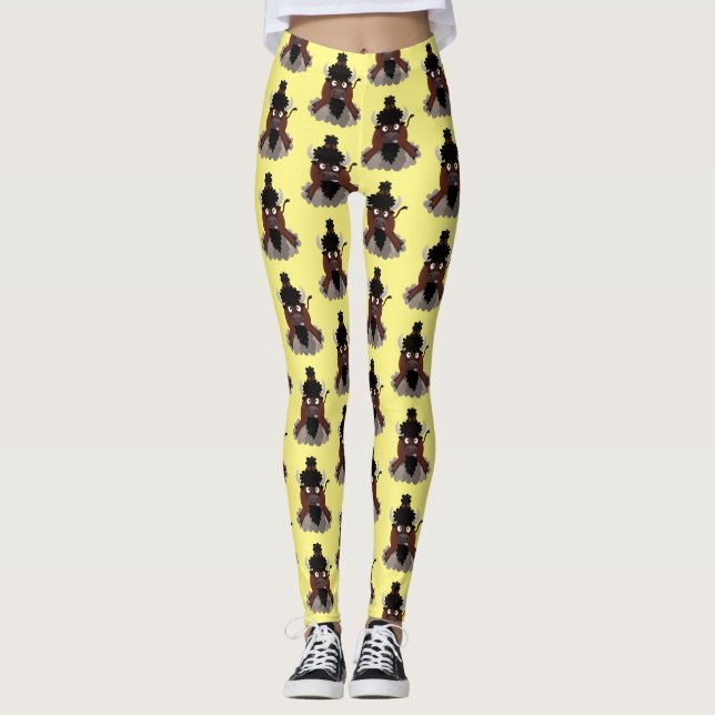 Leggings Ilustracion de personalizado de bisontes búfalos d (Anverso)