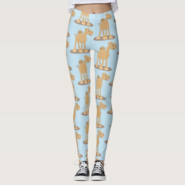Leggings Ilustracion de personalizado de camello alegre y s (Anverso)