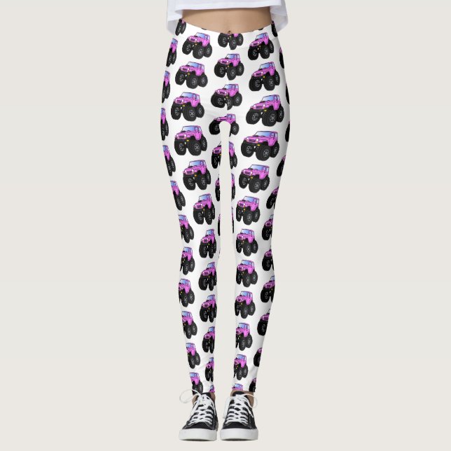 Leggings Ilustracion de personalizado de camiones gigantes (Anverso)