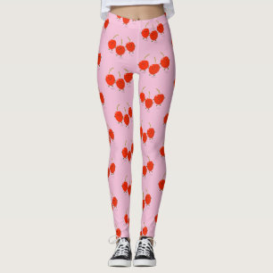 Leggings Ilustracion de personalizado de cerezas rojas de s