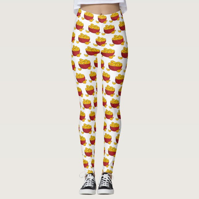 Leggings Ilustracion de personalizado de chips de papa (Anverso)