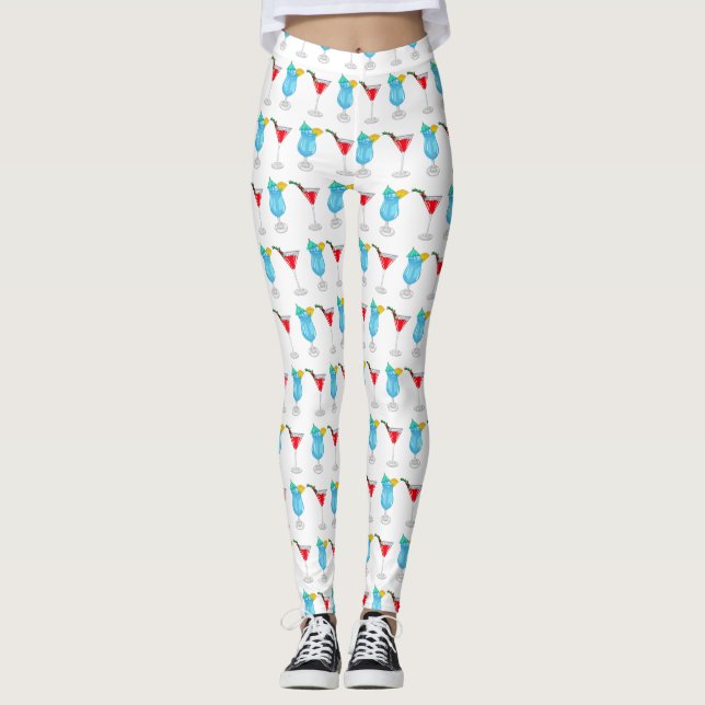 Leggings Ilustracion de personalizado de cócteles (Anverso)