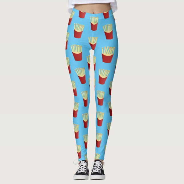 Leggings Ilustracion de personalizado de comida rápida de p (Anverso)