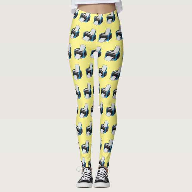 Leggings Ilustracion de personalizado de impresora (Anverso)