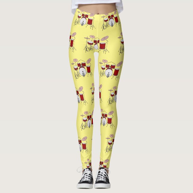 Leggings Ilustracion de personalizado de kit de tambor