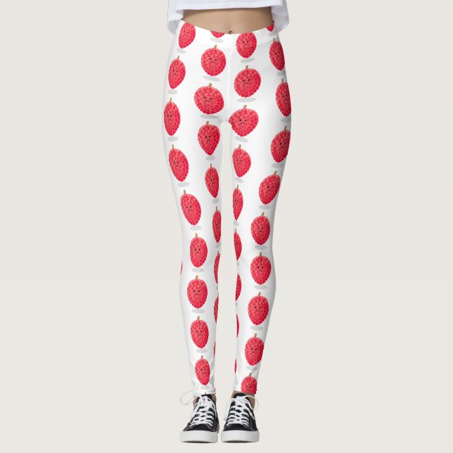 Leggings Ilustracion de personalizado de linché rosado (Anverso)