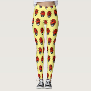 Leggings Ilustracion de personalizado de mariquita roja fel
