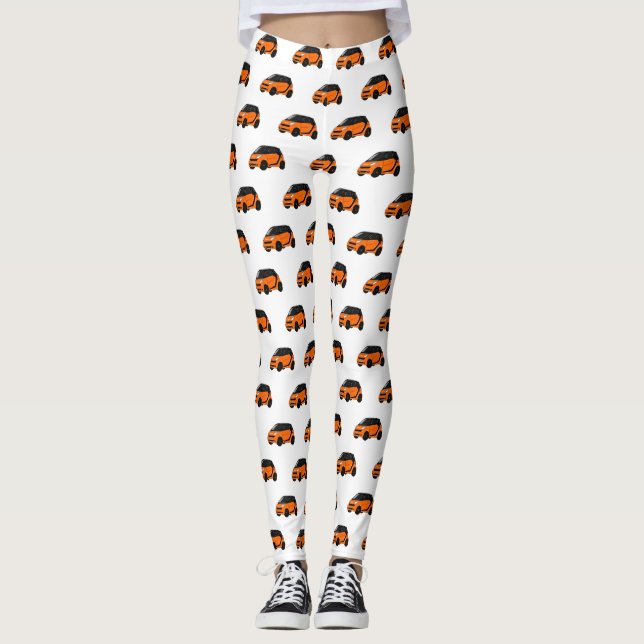 Leggings Ilustracion de personalizado de micro coches (Anverso)
