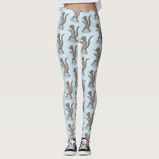 Leggings Ilustracion de personalizado de mongosis suave (Anverso)