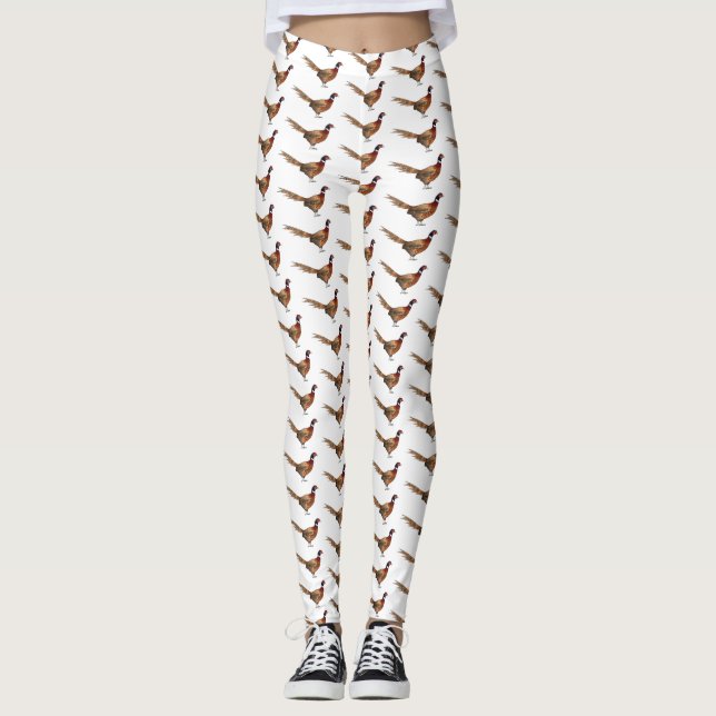 Leggings Ilustracion de personalizado de pájaro de cuello a (Anverso)