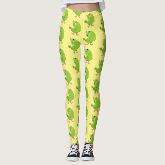 Leggings Ilustracion de personalizado de paracaídas verde l (Anverso)
