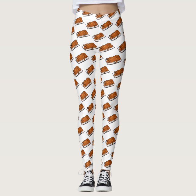 Leggings Ilustracion de personalizado de pato de Peking (Anverso)