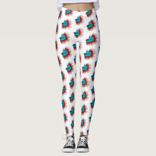 Leggings Ilustracion de personalizado de peces de cola cruz
