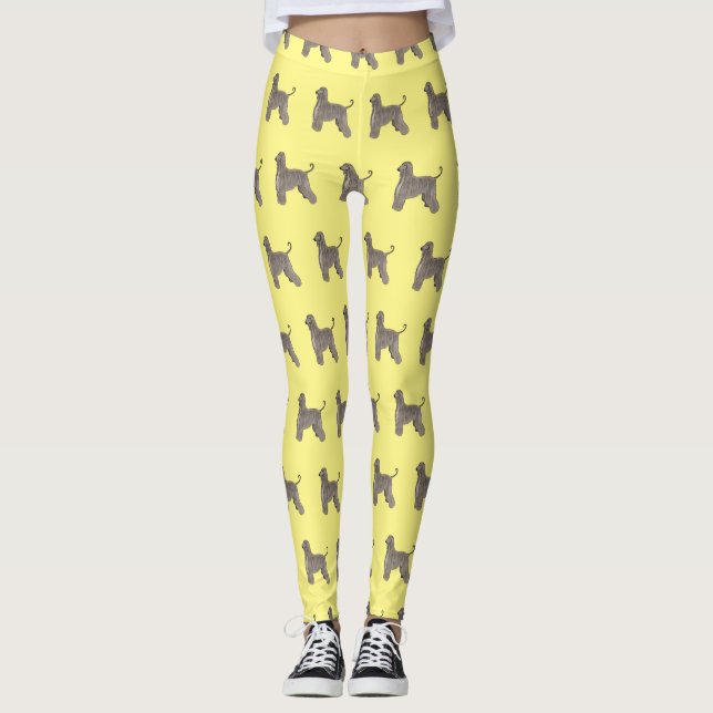 Leggings Ilustracion de personalizado de perro de perro per (Anverso)