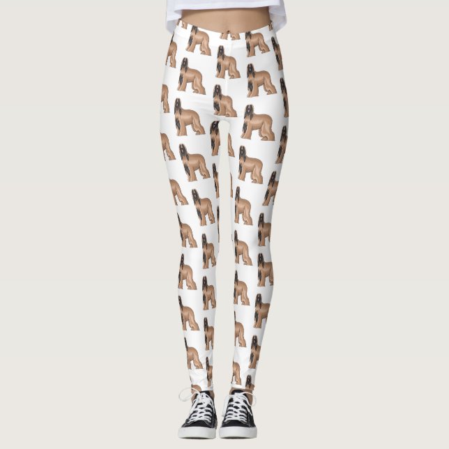 Leggings Ilustracion de personalizado de perro de perro per (Anverso)