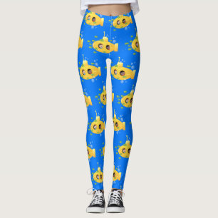 Leggings Ilustracion de personalizado de pescado submarino 