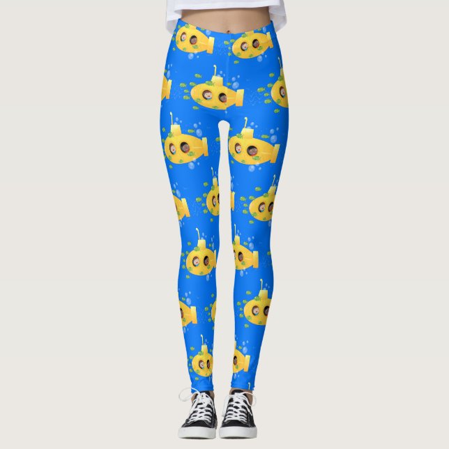 Leggings Ilustracion de personalizado de pescado submarino  (Anverso)