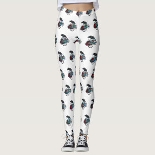 Leggings Ilustracion de personalizado de rickshaw en bicicl