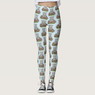 Leggings Ilustracion de personalizado de rinocerontes