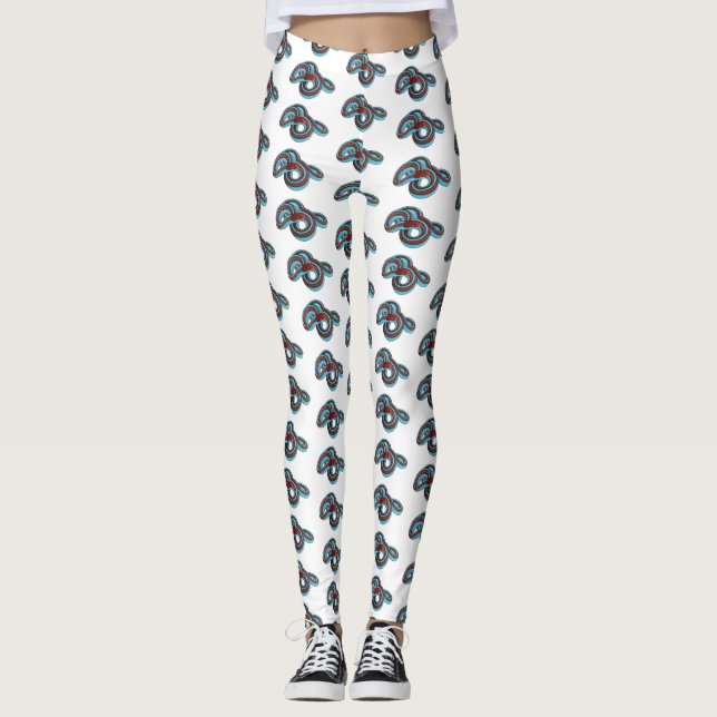 Leggings Ilustracion de personalizado de serpiente de San F (Anverso)