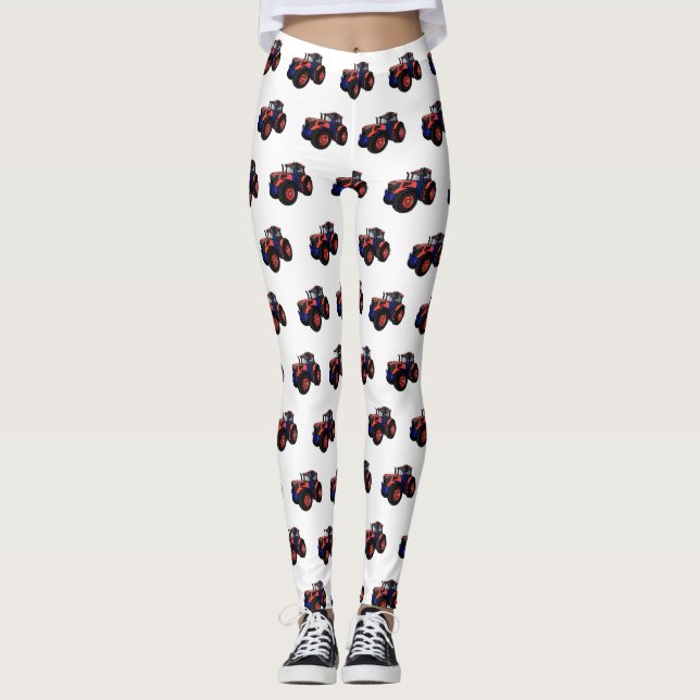 Leggings Ilustracion de personalizado de tractores (Anverso)