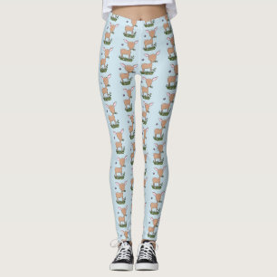 Leggings Ilustracion de personalizado de venado lindo y fel