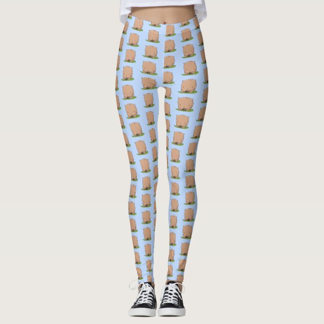 Leggings Ilustracion de personalizado de wombat para bebé l (Anverso)