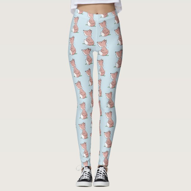 Leggings Ilustracion de personalizado de zorro bebé (Anverso)