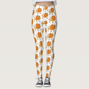Leggings ilustracion de personalizado naranja