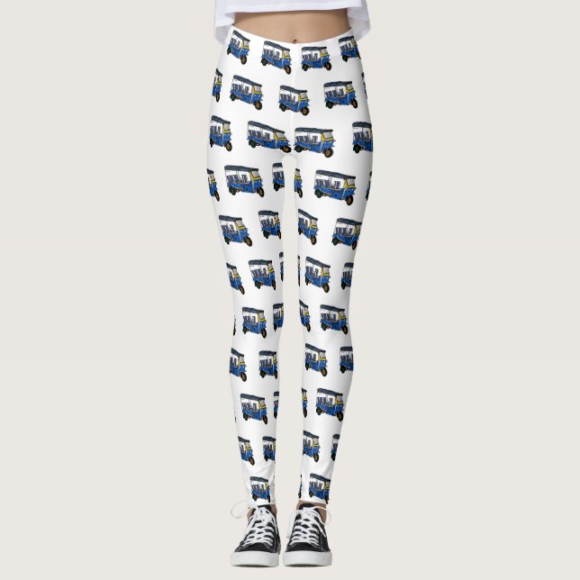 Leggings Ilustracion de personalizado tuk tuk (Anverso)