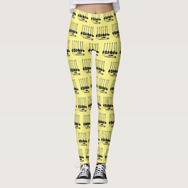 Leggings Ilustracion de personalizados utensiales de cocina (Anverso)