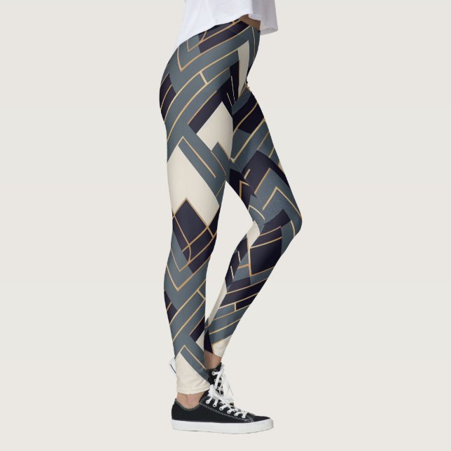 Leggings Ilustracion dorado geométrico (Derecha)