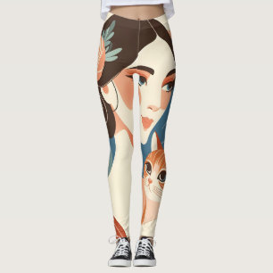 Leggings Ilustracion gráfico de Cat Lady