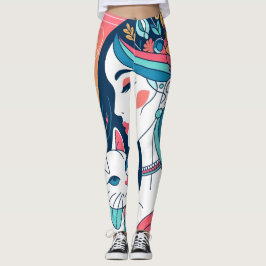 Leggings Ilustracion gráfico de Cat Lady