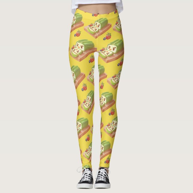 Leggings Ilustracion Matcha Cake Roll (Anverso)