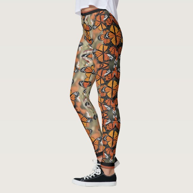 Leggings Ilustracion naranja Monarch Butterfly Wings (Izquierda)