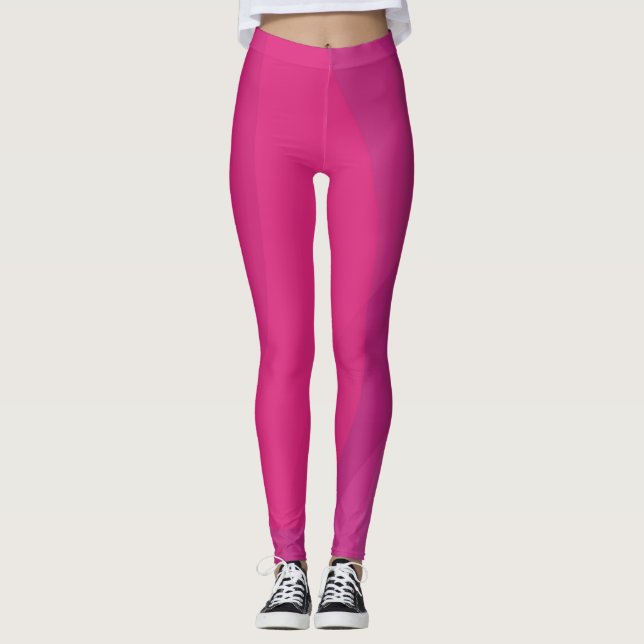 Leggings Ilustracion ondulado urbano rosa, moderno, fresco  (Anverso)