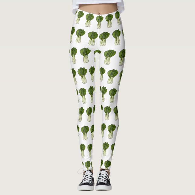 Leggings Ilustracion personalizado Bok choy (Anverso)