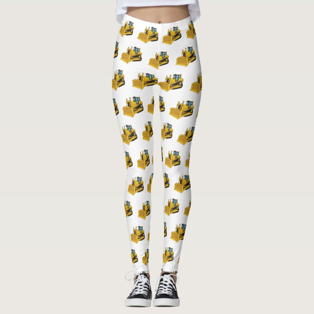 Leggings Ilustracion personalizado Bulldozer (Anverso)