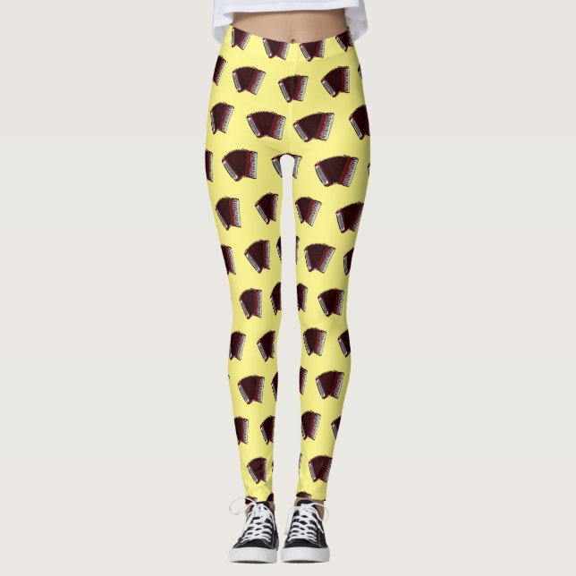 Leggings Ilustracion personalizado de acordeón (Anverso)