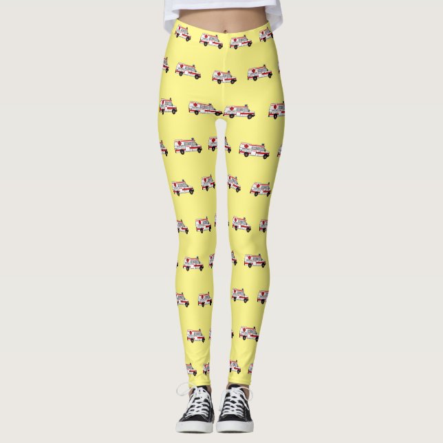 Leggings Ilustracion personalizado de ambulancia (Anverso)