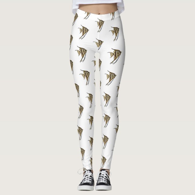 Leggings Ilustracion personalizado de Angelfish (Anverso)