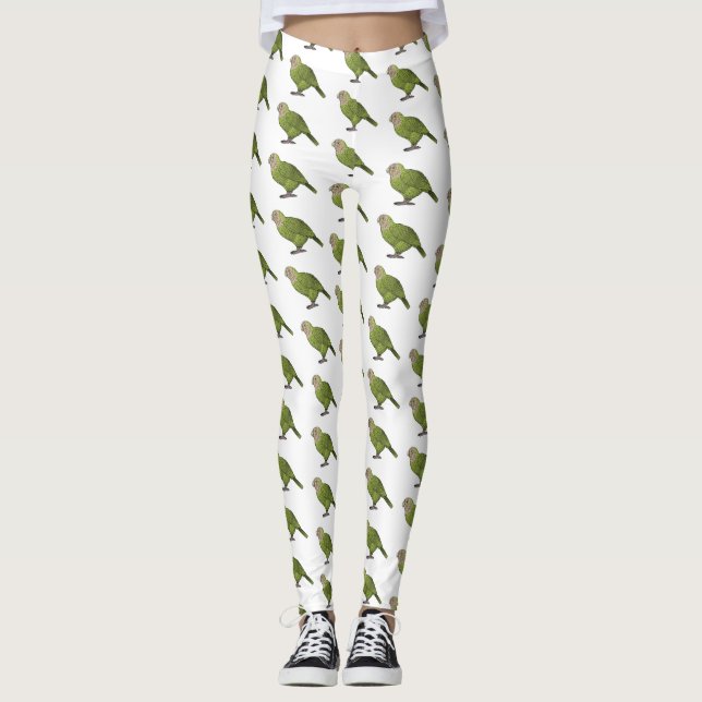 Leggings Ilustracion personalizado de aves Kakapo (Anverso)